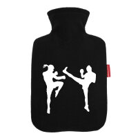 Wärmflasche Kickboxen Silhouette