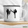 Emaille Tasse Kickboxen Silhouette 300ml Vintage Emaille Becher