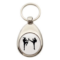 Schlüsselanhänger Kickboxen Silhouette