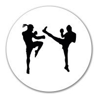 Aufkleber Kickboxen Silhouette 10cm Sticker