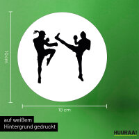 Aufkleber Kickboxen Silhouette 10cm Sticker