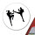 Aufkleber Kickboxen Silhouette 10cm Sticker