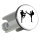 Waschbeckenstöpsel Kickboxen Silhouette 4cm Abflussstopfen