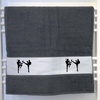 Handtuch Kickboxen Silhouette 50x100cm