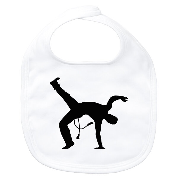 Baby Lätzchen Capoeira Silhouette Klettverschluss