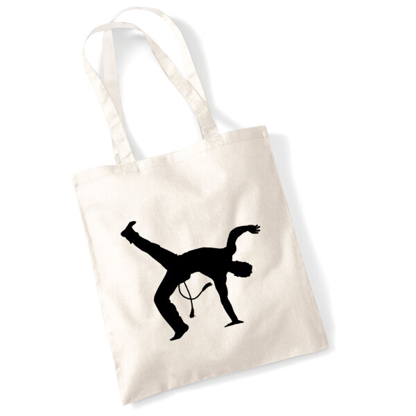 Jutebeutel Capoeira Silhouette 10 Liter