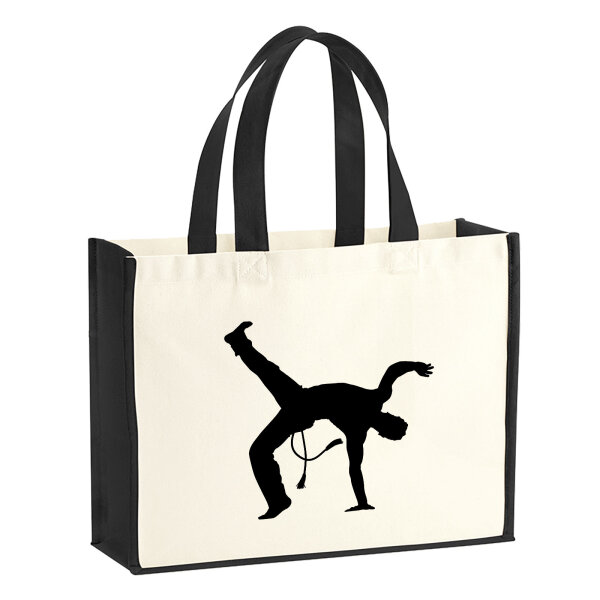 Jutetasche Capoeira Silhouette 21 Liter Black