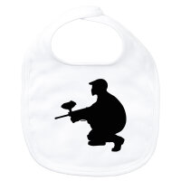 Baby Lätzchen Paintball Silhouette Klettverschluss