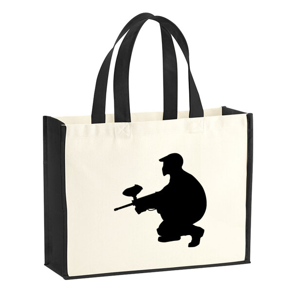 Jutetasche Paintball Silhouette 21 Liter Black