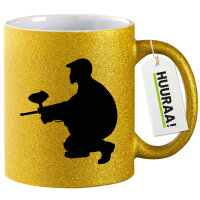 Glitzertasse Paintball Silhouette 330ml