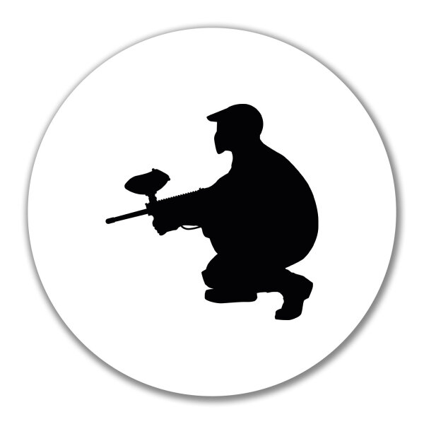 Aufkleber Paintball Silhouette 10cm Sticker