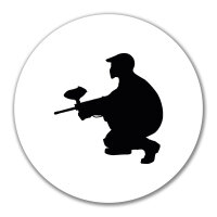 Aufkleber Paintball Silhouette 10cm Sticker