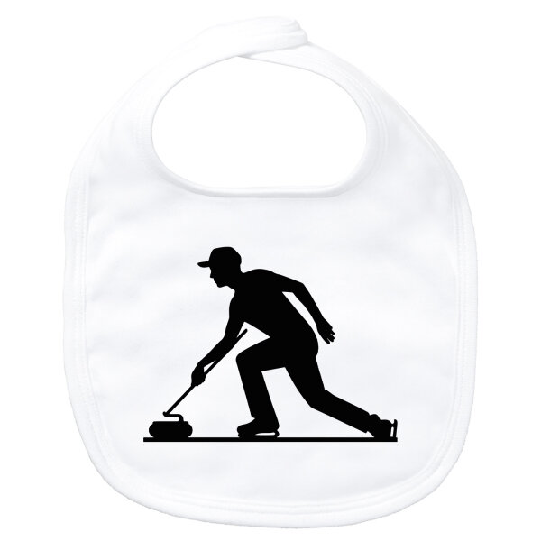 Baby Lätzchen Curling Silhouette Klettverschluss