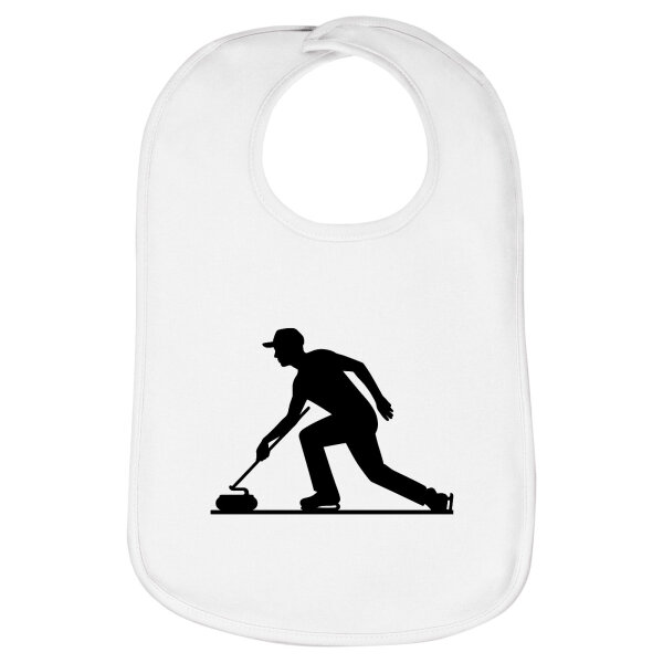 Lätzchen Curling Silhouette, doppellagig