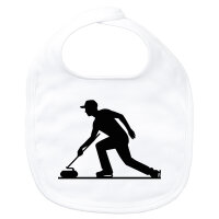 Baby Lätzchen Curling Silhouette Klettverschluss
