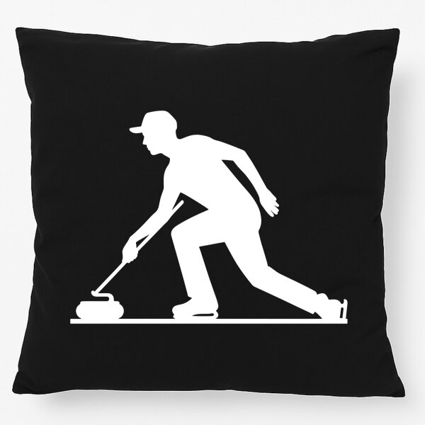 Kissen Curling Silhouette 40x40cm