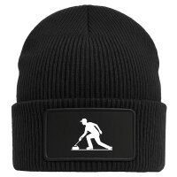 Beanie Curling Silhouette Black Mütze