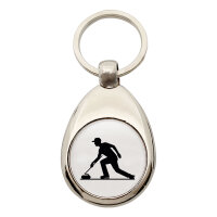 Schlüsselanhänger Curling Silhouette