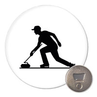 Magnet Curling Silhouette 59mm Kühlschrankmagnet...