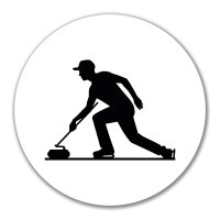 Aufkleber Curling Silhouette 10cm Sticker