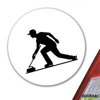 Aufkleber Curling Silhouette 10cm Sticker