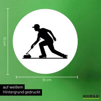 Aufkleber Curling Silhouette 10cm Sticker