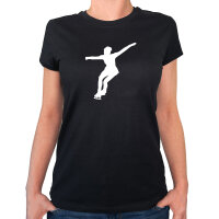 Damen T-Shirt Eiskunstlauf Silhouette Größe...