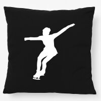 Kissen Eiskunstlauf Silhouette 40x40cm