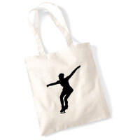 Jutebeutel Eiskunstlauf Silhouette 10 Liter