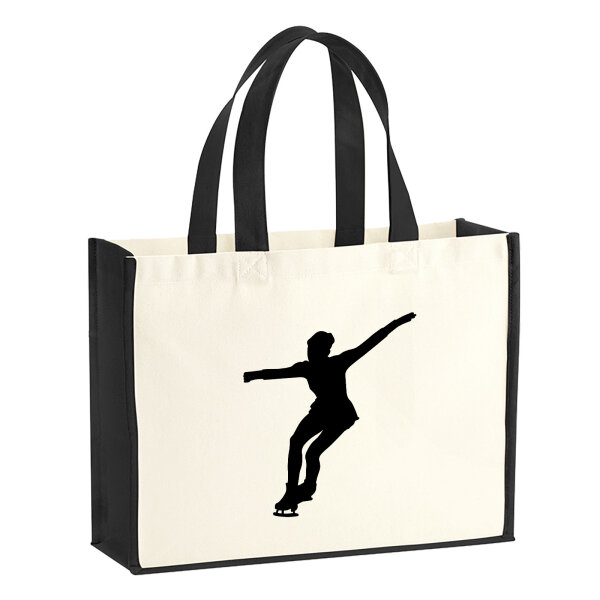 Jutetasche Eiskunstlauf Silhouette 21 Liter Black