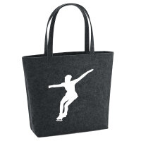 Filzshopper Eiskunstlauf Silhouette 22 Liter Filztasche