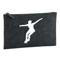 Kulturbeutel Eiskunstlauf Silhouette 1 Liter Filz...