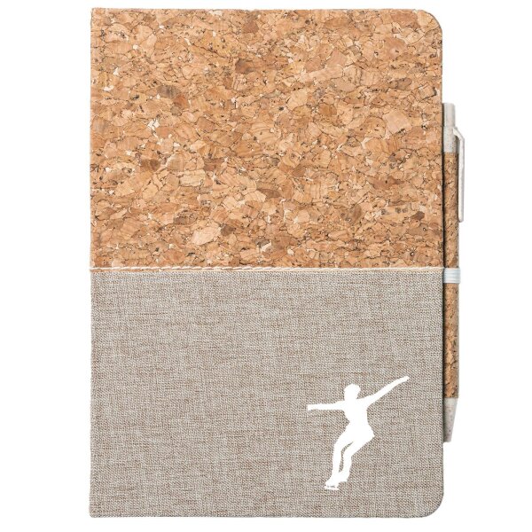 Notizbuch A5 Eiskunstlauf Silhouette 80 Blatt inkl. Kugelschreiber