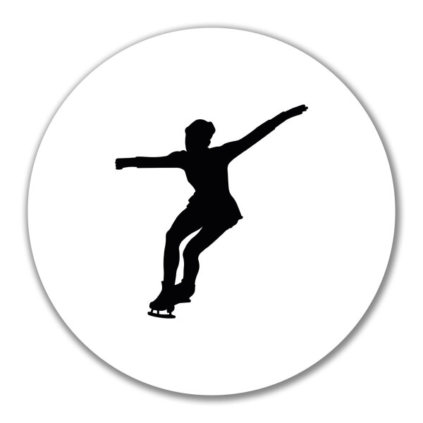 Aufkleber Eiskunstlauf Silhouette 10cm Sticker