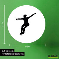 Aufkleber Eiskunstlauf Silhouette 10cm Sticker