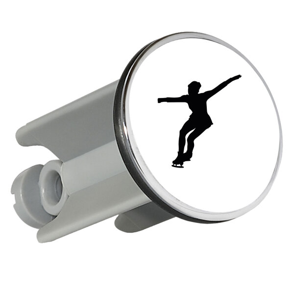 Waschbeckenstöpsel Eiskunstlauf Silhouette 4cm Abflussstopfen