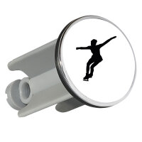 Waschbeckenstöpsel Eiskunstlauf Silhouette 4cm...