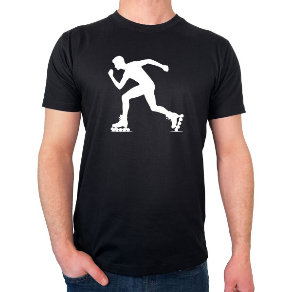 Herren T-Shirt Inline Skating Silhouette Größe S-3XL