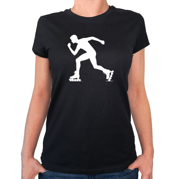 Damen T-Shirt Inline Skating Silhouette Größe XS-XXL