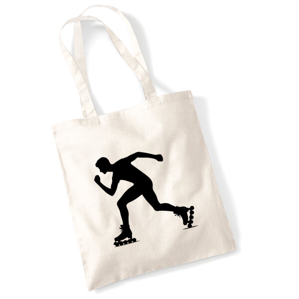 Jutebeutel Inline Skating Silhouette 10 Liter