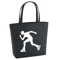 Filzshopper Inline Skating Silhouette 22 Liter Filztasche