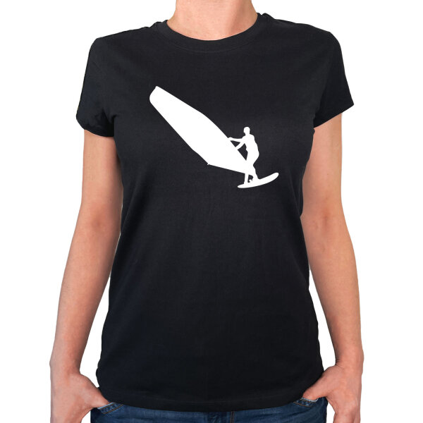 Damen T-Shirt Windsurfen Silhouette Größe XS-XXL