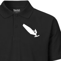 Herren Polo Shirt Windsurfen Silhouette Größe...