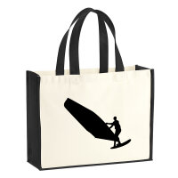 Jutetasche Windsurfen Silhouette 21 Liter Black