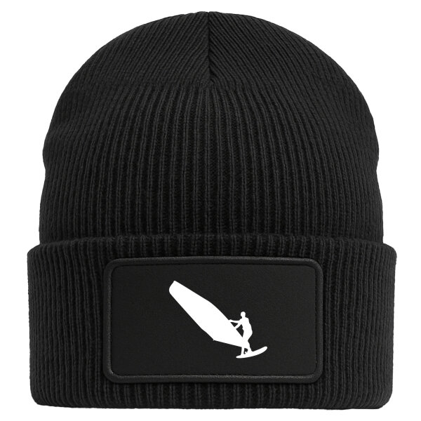 Beanie Windsurfen Silhouette Black Mütze