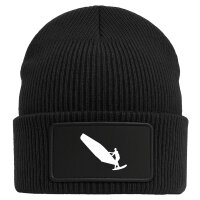 Beanie Windsurfen Silhouette Black Mütze