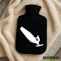 Wärmflasche Windsurfen Silhouette