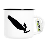 Emaille Tasse Windsurfen Silhouette 300ml Vintage Emaille...