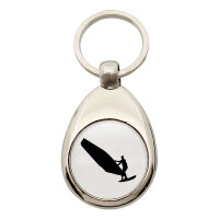 Schlüsselanhänger Windsurfen Silhouette