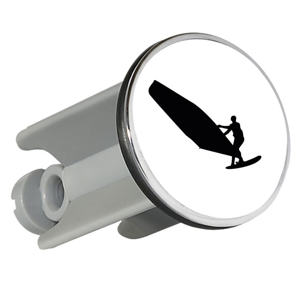 Waschbeckenstöpsel Windsurfen Silhouette 4cm Abflussstopfen